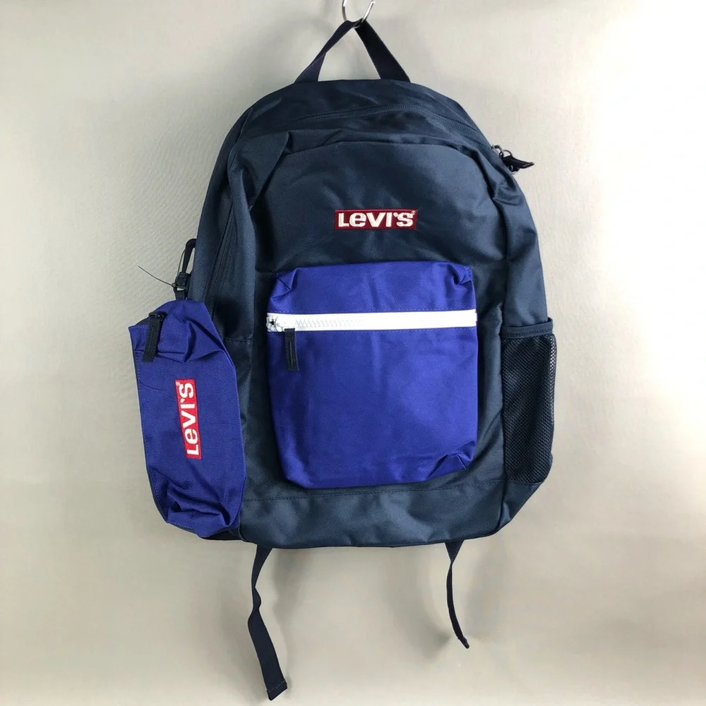 Levi's Boy’s Navy & Royal Blue Backpack with Pencil Pouch